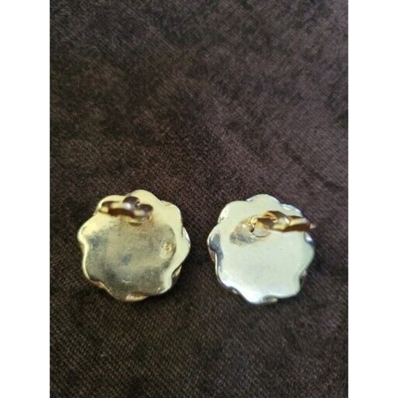 Rare Vintage Greek Goddess Cameo Coin Clip On Earrings Yellow Gold Tone - Picture 5 of 10